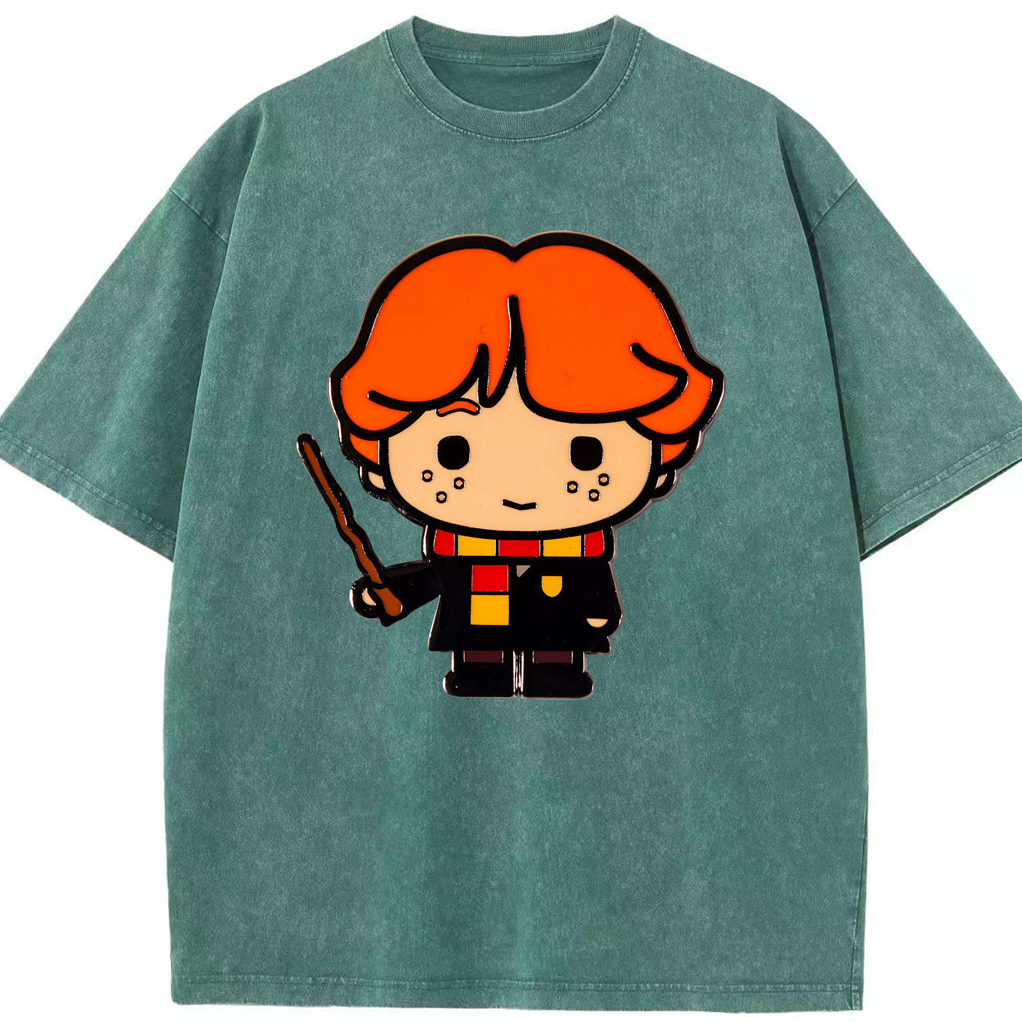 （画像用） Harry Potter ハリー・ポッターシリーズ 綿100% ヴィンテージ風 半袖Tシャツ（フロントプリント）